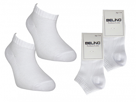 Белые носки в сетку для девочки BELINO