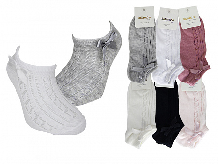 Ажурные носки с аксессуаром для девочки  KATAMINO