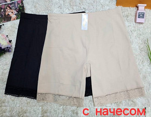 Панталоны черные женские с начесом (большие размеры) ALINA 